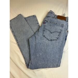 Levi's Premium 512 Slim Taper Distressed Light Wash Jeans W38 L34 Big E